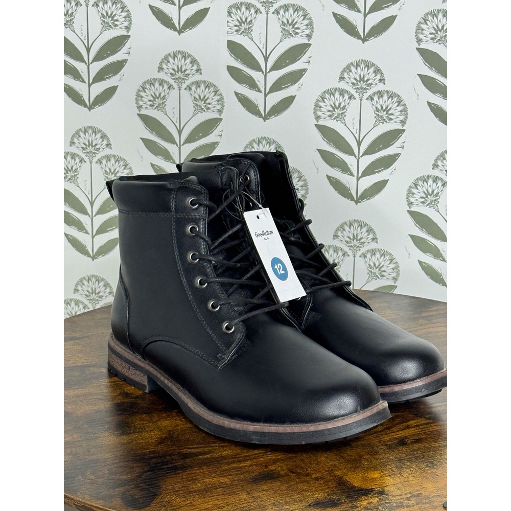 Goodfellow & Co Men's Jeffery Black Chukka Ankle Boots Lace Up US 12 NWT